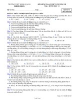 Đề kiểm tra 45 phút chương III môn: Hình học 11 - Mã đề 628