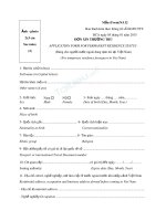 Đơn xin thường trú (Mẫu NA12) - Trường Đại học Công nghiệp Thực phẩm Tp. Hồ Chí Minh