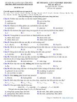 Đề khảo sát Hóa học 12 lần 3 năm 2020 - 2021 trường Nguyễn Viết Xuân - Vĩnh Phúc - THI247.com