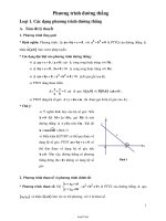 Chuyên đề Phương trình đường thẳng