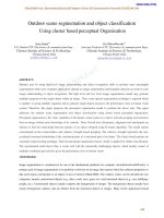 Outdoor scene segmentation and object classification using cluster based perceptual organization