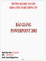 Bài giảng Powerpoint 2003