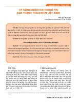 Kỹ năng đánh giá thông tin của thanh thiếu niên Việt Nam - TRƯỜNG CÁN BỘ QUẢN LÝ GIÁO DỤC THÀNH PHỐ HỒ CHÍ MINH