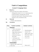 Thiết kế bài dạy môn Tiếng Anh 11 - Unit 6: Competitions - Lesson 5: Language focus