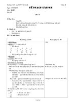 Giáo án khối lớp 2 - Trường tiểu học Nguyễn Huệ - Môn Toán - Tuần 4 - Bài: 29 + 5
