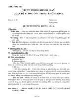 Giáo án môn Hình học 11 - Chương III: Vectơ trong không gian. Quan hệ vuông góc trong không gian