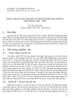 Thực trạng đô thị hóa ở Thành phố Hải Phòng giai đoạn 1985 - 2007