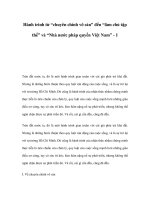 Hành trình từ “chuyên chính vô sản” đến “làm chủ tập thể” và “Nhà nước pháp quyền Việt Nam” – 1