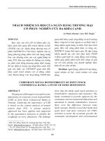 Trách nhiệm xã hội của ngân hàng thương mại cổ phần: Nghiên cứu đa khía cạnh - Trường Đại Học Quốc Tế Hồng Bàng