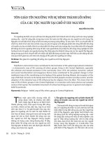 Tôn giáo tín ngưỡng với sự hình thành lối sống của các tộc người tại chỗ ở Tây Nguyên