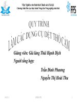 Bài giảng Quy trình làm các dụng cụ dệt thổ cẩm