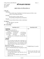 Giáo án khối lớp 2 - Trường tiểu học Nguyễn Huệ - Môn Toán tuần 3 - Phép cộng có tổng bằng 10