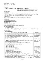 Bài soạn môn Sinh học lớp 8 - Tiết 30: Thực hành: Tìm hiểu hoạt động của enzim trong nước bọt