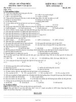 Kiểm tra 1 tiết môn: Sinh học 12
