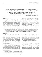 Kinh nghiệm phát triển dịch vụ phi tín dụng của một số ngân hàng thương mại trên thế giới và bài học cho Ngân hàng Nông nghiệp và Phát triển Nông thôn Việt Nam - Trường Đại Học Quốc Tế Hồng Bàng