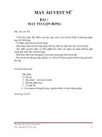 Giáo trình May áo vest nữ một lớp - Trường Đại Học Quốc Tế Hồng Bàng