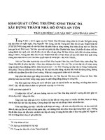 Khai quật công trường khai thác đá xây dựng thành nhà hồ ở núi An Tôn