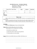 Bài Kiểm Tra Giữa Kỳ I Tiếng Việt (Đọc Hiểu) - Lớp 1