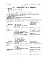 Kế hoạch bài học khối 2 - Học kì II - Tuần 22