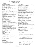 Bài ôn tập môn học Tiếng Anh khối 11 - Unit 15: Space conquest