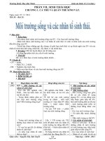 Giáo án Sinh học 12 cơ bản - Phần VII: Sinh thái học - Chương I: Cá thể và quần thể sinh vật - Nguyễn Thị Ánh Tuyết