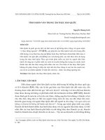 Tính nhân văn trong ẩm thực Hàn Quốc - Trường Đại học Công nghiệp Thực phẩm Tp. Hồ Chí Minh