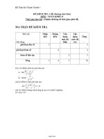 Đề kiểm tra 1 tiết chương 4 (cơ bản) môn: Toán khối 11