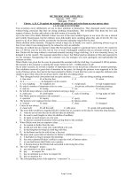 Đề thi học sinh giỏi lớp 11 năm học: 2002 – 2003 môn Tiếng Anh