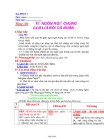 Giáo án dạy Ngữ văn 11 tiết 3 Tiếng việt: Từ ngôn ngữ chung đến lời nói cá nhân