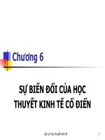 SỰ BIẾN đổi của học THUYẾT KINH tế cổ điển (LỊCH sử học THUYẾT KINH tế SLIDE) 