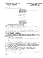 Đề cương ôn tập học kỳ 1 môn Ngữ văn lớp 10 năm học 2019 - 2020.