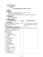 Bài soạn môn học Tiếng Anh lớp 11 - Period: 1 an overview of tieng anh 11