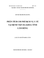 phân tích chi phí dịch vụ y tế tại bệnh viện đa khoa tỉnh lâm đồng 