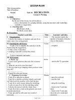 Bài soạn môn học Tiếng Anh lớp 11 - Unit 14: Recreation - Lesson 4: Writing