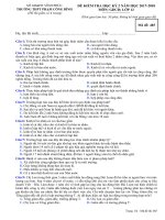 đề kiểm tra học kỳ 2 năm học 201