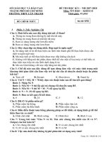 ĐỀ KIỂM TRA HỌC KÌ I - NH 2017-2018 Môn Tin Học 10