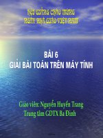 Giáo án môn Tin học 10 - Bài 6: Giải bài toán trên máy tính