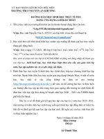 HƯỚNG DẪN HỌC SINH HỌC TRỰC TUYẾN BẰNG ỨNG DỤNG GOOGLE MEET