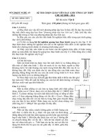 Kì thi chọn giáo viên dạy giỏi tỉnh cấp THPT chu kì 2008 – 2011đề thi môn: Vật Lí