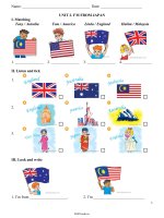 Thí điểm đề cương ôn thi môn Tiếng Anh Lớp 4 - Unit 2: I'm from Japan