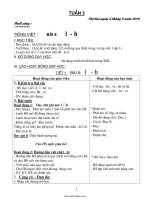 Thiết kế bài dạy các môn lớp 1 - Tuần 3 năm học 2010