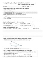 Đề kiểm tra cuối kì 1 Toán 5