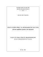 Chất lượng phục vụ hành khách tại cảng hang không quốc tế nội bài 