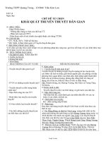 Giáo án Tự chọn lớp 10 - Khái quát truyền thuyết dân gian