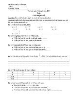 LỚP 4- TUẦN 28- PHIẾU BÀI TẬP TOÁN
