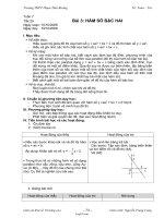 Giáo án Đại số NC 10 Chương 2 Bài 3: Hàm số bậc hai