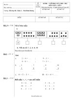 Kiểm tra điều kiện cuối học kì i năm 2010 - 2011 môn Toán lớp 1