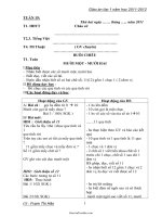 Giáo án môn học lớp 1 - Tuần 19 đến tuần 22