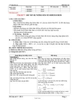 Giáo án môn Hóa học 11 - Tiết 9: Bài tập hệ thống hóa về hiđrocacbon