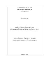 Chất lượng công chức tại tổng cục dân số   kế hoạch hóa gia đình 